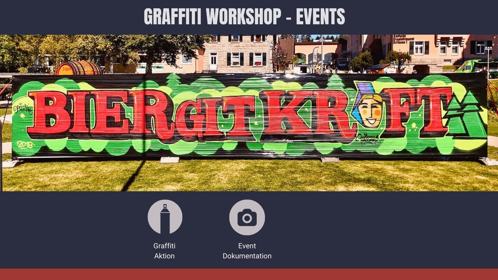 Professionelle Videodokumentation eines Graffiti Workshops – urbanes Eventhighlight mit Live Spray-Action und Mitmachformat für Firmen-Events und Festivals.