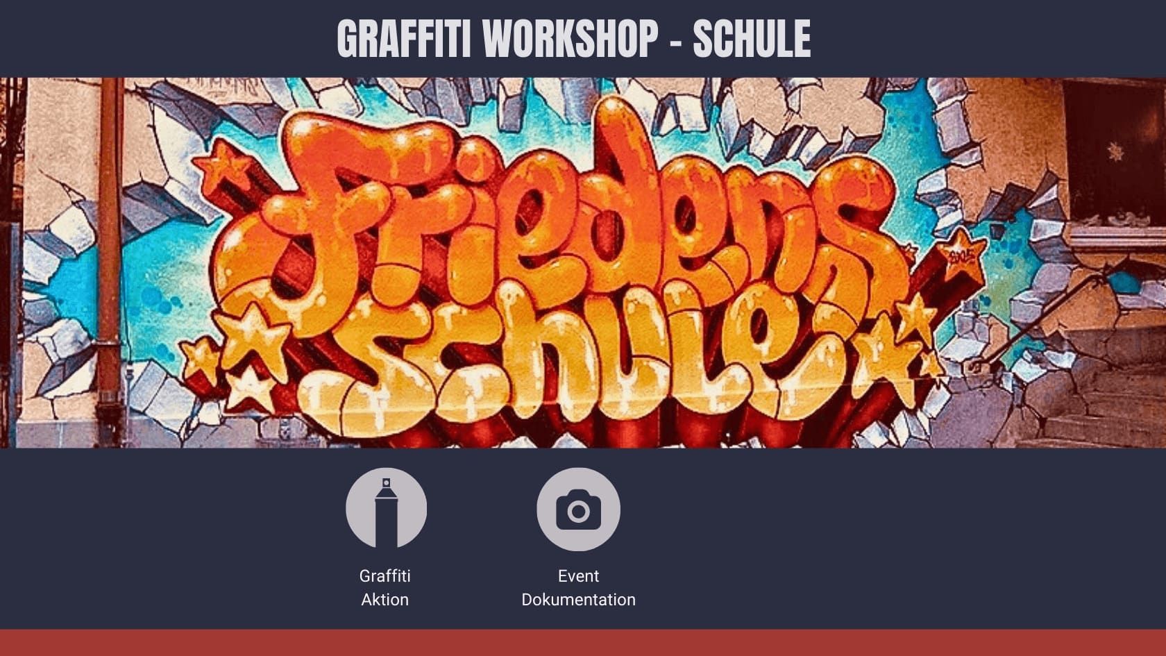 Graffiti Workshop Schule mit Video – kreative Schulaktion mit professioneller Dokumentation.