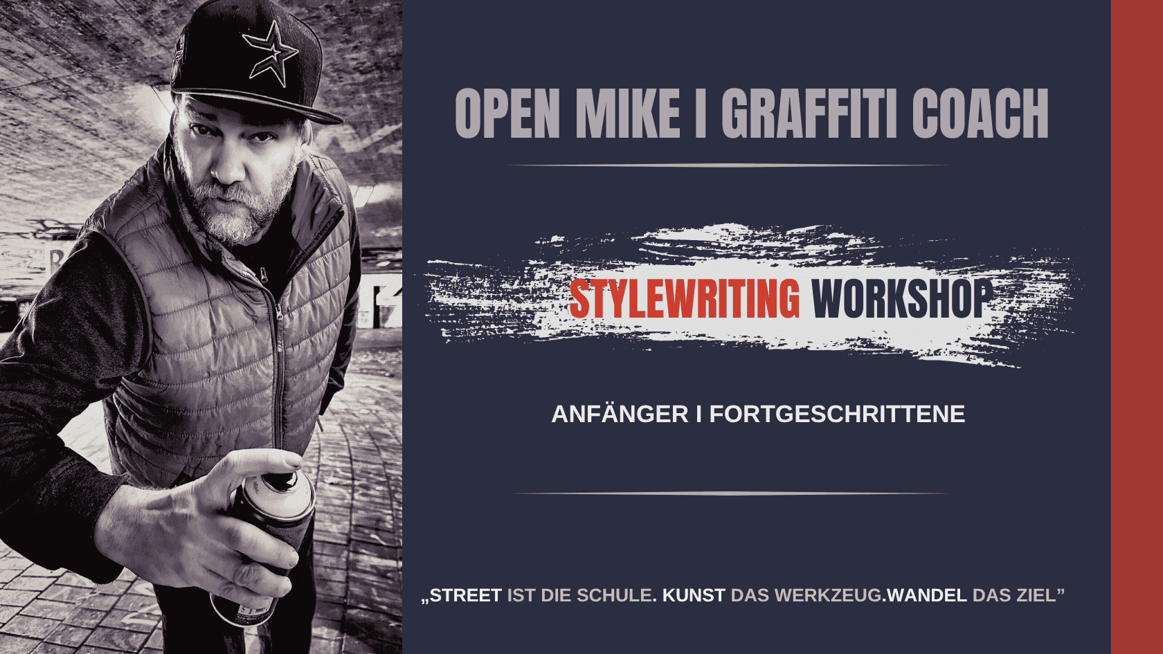 Graffiti Kurs Stuttgart 1:1 – persönliches Coaching für Stylewriting, Linienführung und Farben