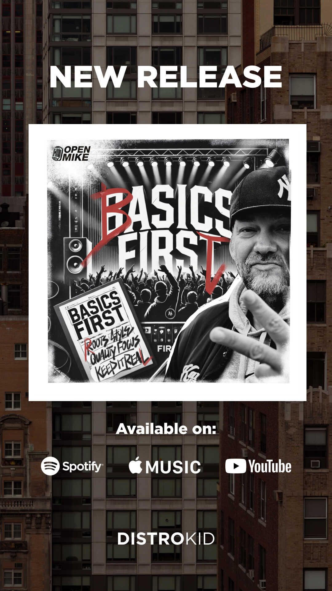 Songcover „Basics First“ – Debüttrack von Open Mike, Graffiti Coach & Urban Artist aus Stuttgart.