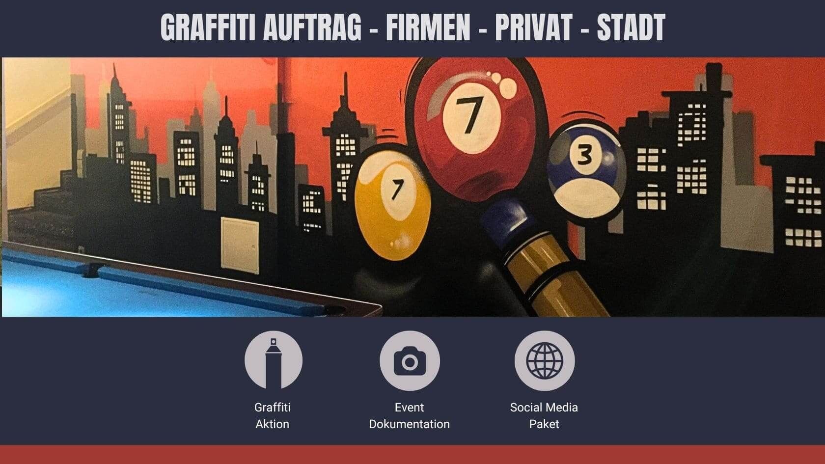 Premium Paket Graffiti Auftragsarbeit – Wandgestaltung mit Social Media Clips & Reichweite