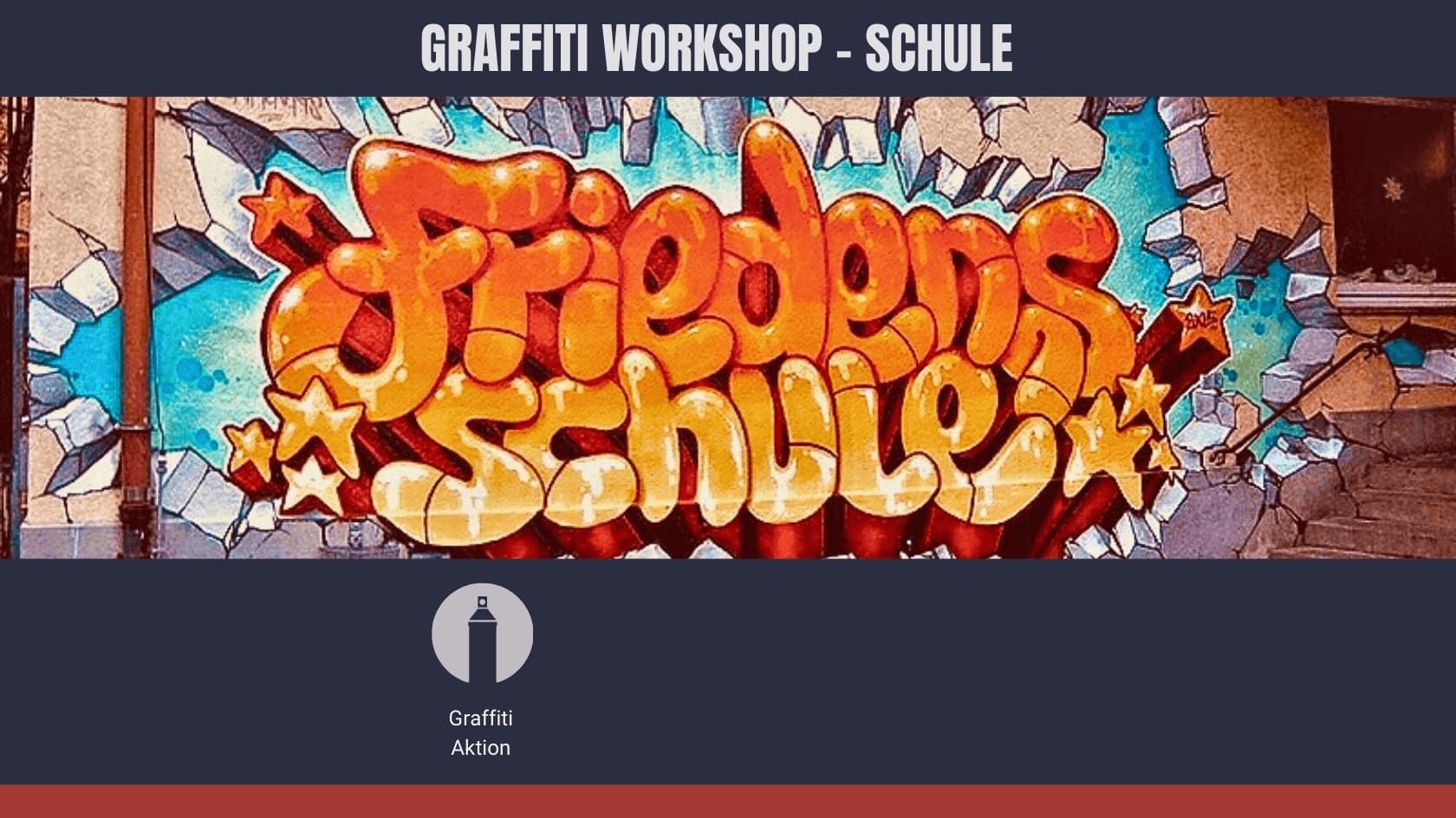 Graffiti Workshop Schule – Schüler gestalten eigenes Wandbild beim Basic Schulprojekt.