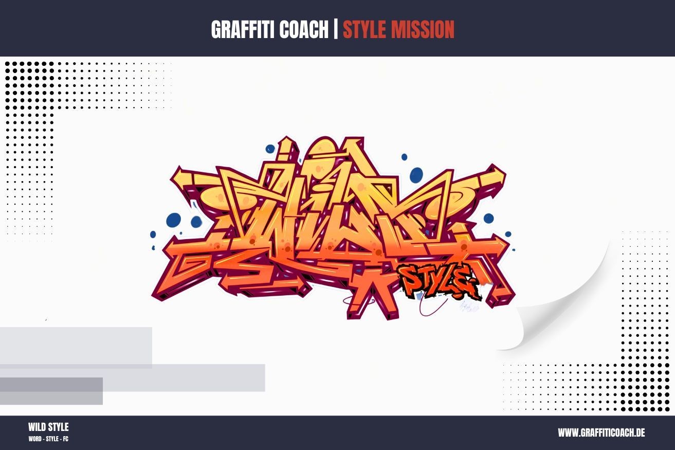 Komplexes Wildstyle-Graffiti mit verschlungenen Buchstabenformen – Ausdruck höchster Technik und Urban Style-Ästhetik von Open Mike.