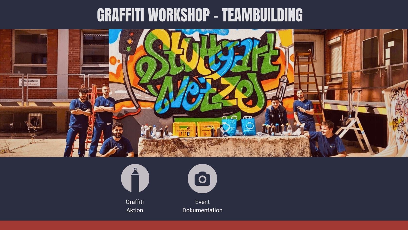 Graffiti Workshop Stuttgart für Firmen – Business Paket mit Video-Dokumentation und Employer Branding Effekt