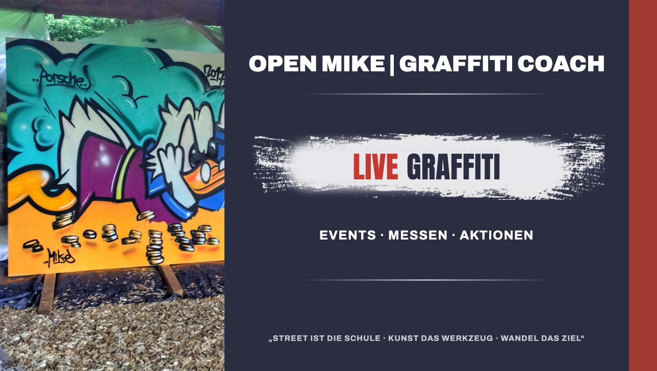Events & Live-Graffiti – Graffiti-Auftrags-Banner von Open Mike