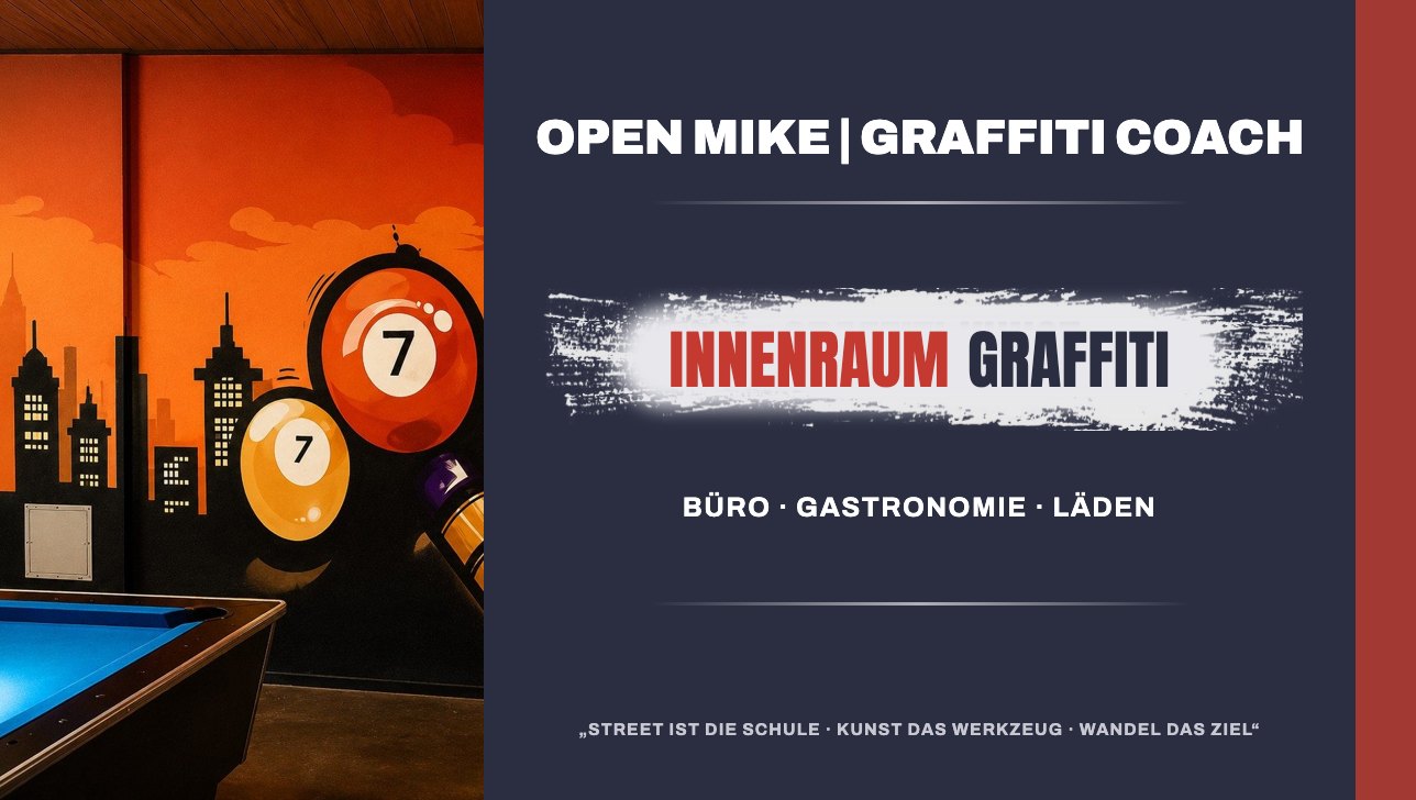 Innenräume & Büros – Graffiti-Auftrags-Banner von Open Mike