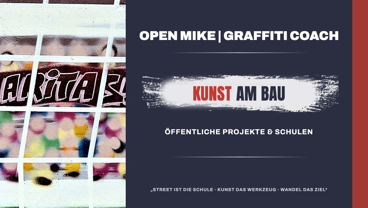 Kunst am Bau & öffentliche Projekte – Graffiti-Auftrags-Banner von Open Mike