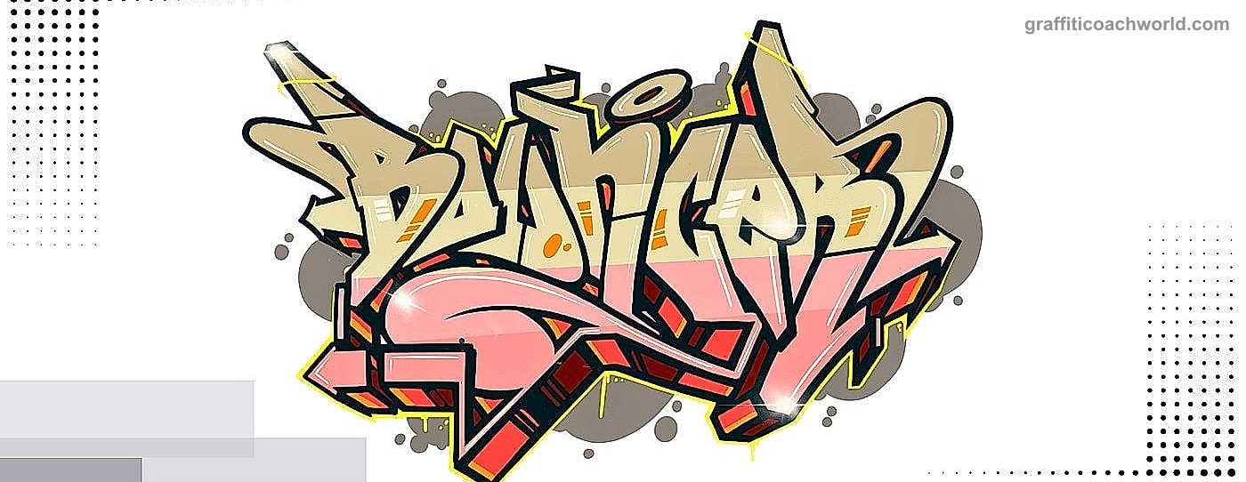 Simple Graffiti-Sketch – Übungsvorlage für klaren Buchstabenaufbau