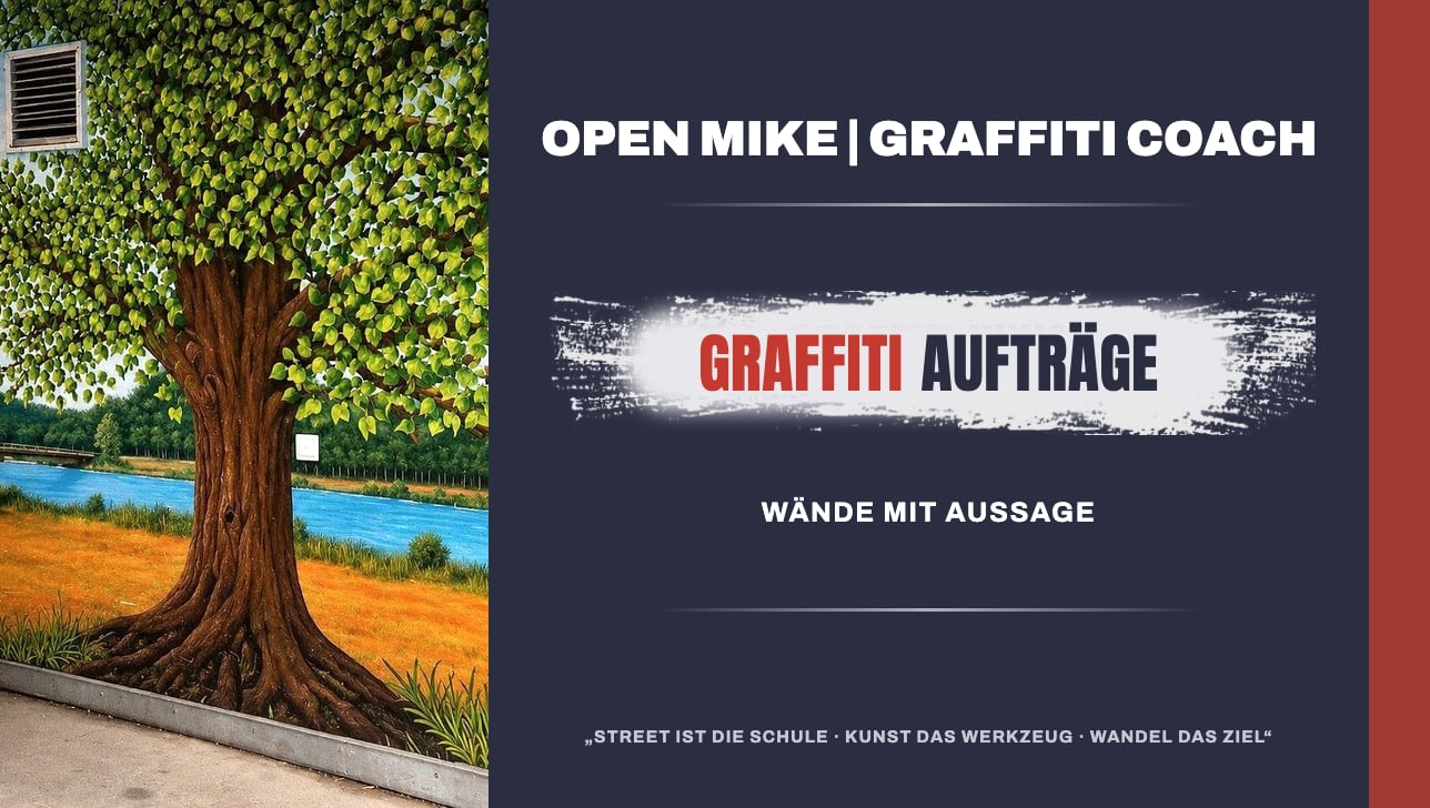 Graffiti Aufträge – Open Mike, Graffiti Coach