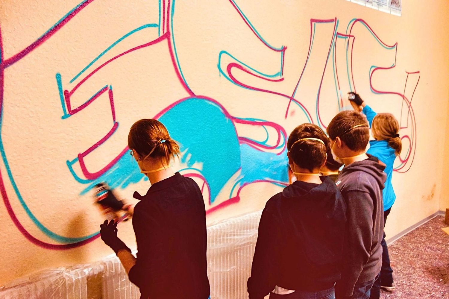 Graffiti-Projekt von Open Mike für Apis Freudenstadt in Freudenstadt