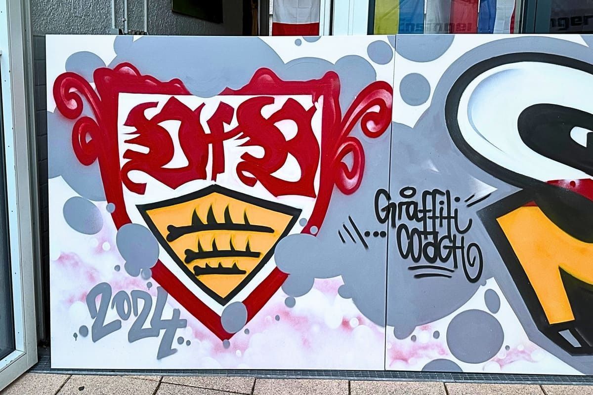 Graffiti-Projekt von Open Mike für VfB Stuttgart in Stuttgart