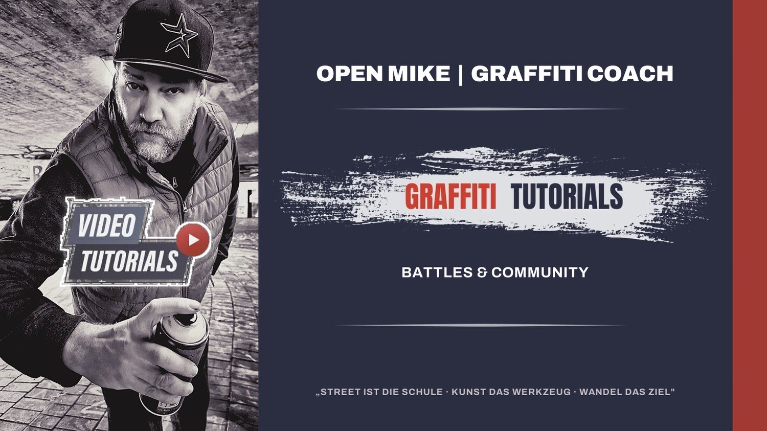 Battles & Community – Graffiti-Tutorial-Banner von Open Mike