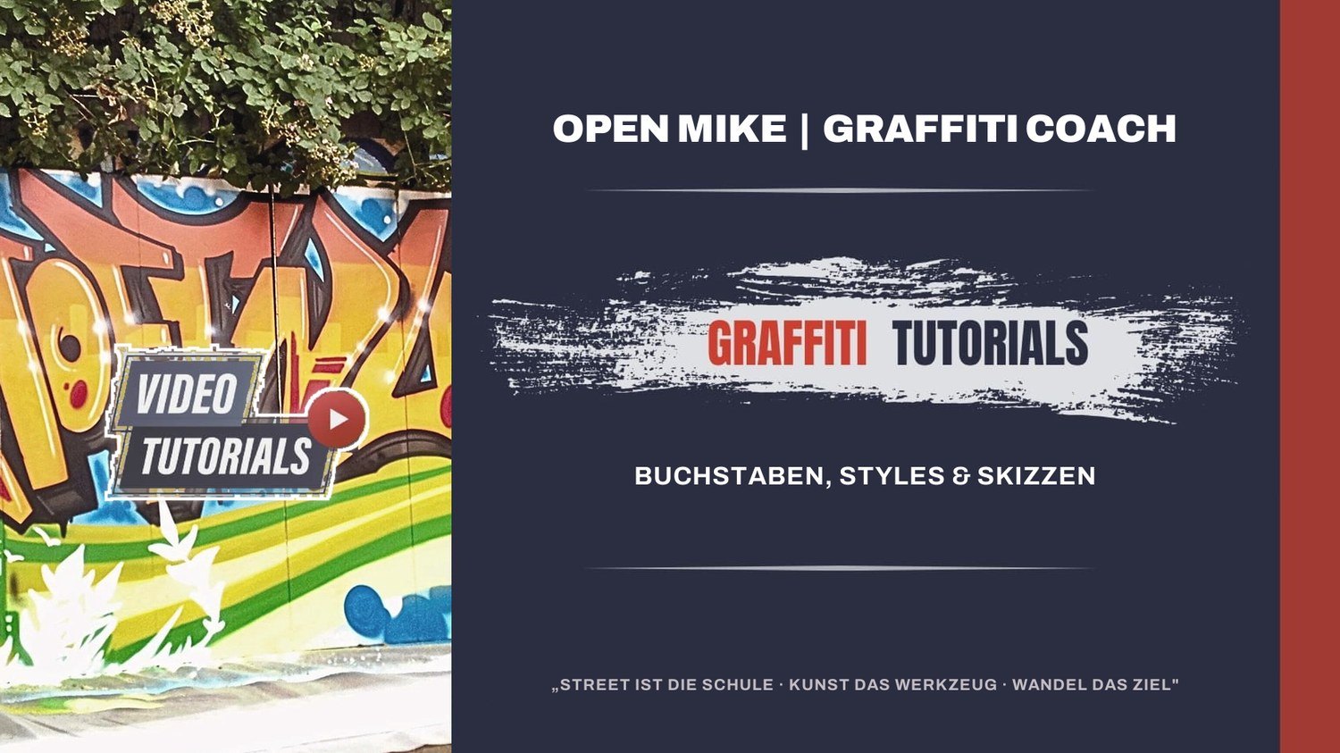 Buchstaben, Styles & Skizzen – Graffiti-Tutorial-Banner von Open Mike