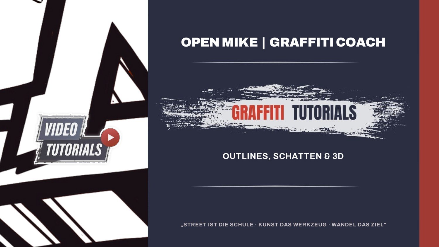 Outlines, Schatten & 3D – Graffiti-Tutorial-Banner von Open Mike