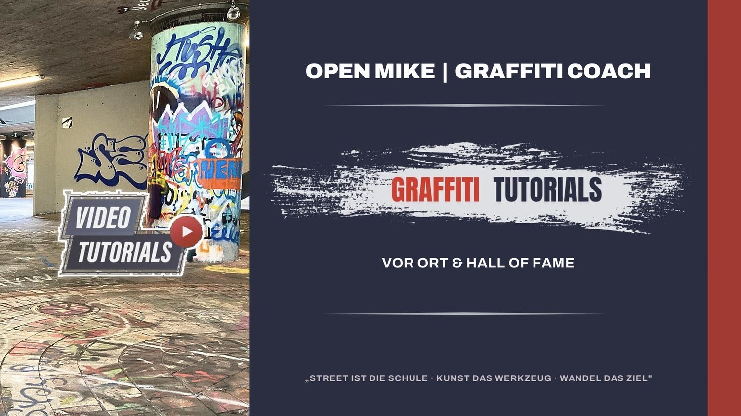 Vor Ort & Hall of Fame – Graffiti-Tutorial-Banner von Open Mike