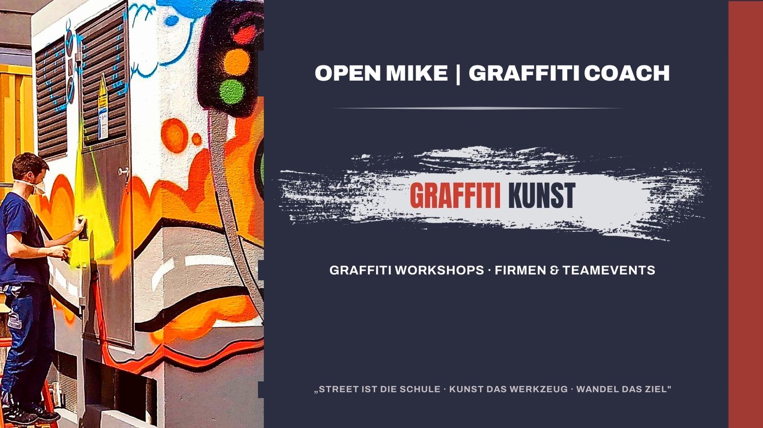 Graffiti-Workshop Firmen & Teamevent von Open Mike in Stuttgart
