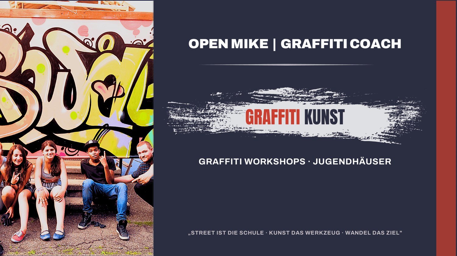 Graffiti-Workshop Jugendhäuser von Open Mike in Stuttgart