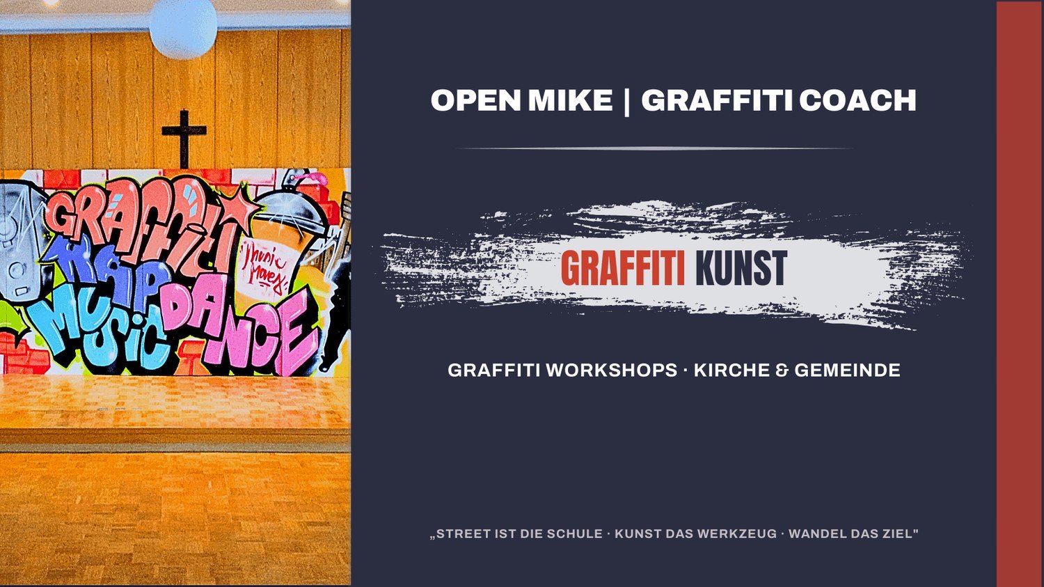 Graffiti-Workshop Kirche & Gemeinde von Open Mike in Stuttgart