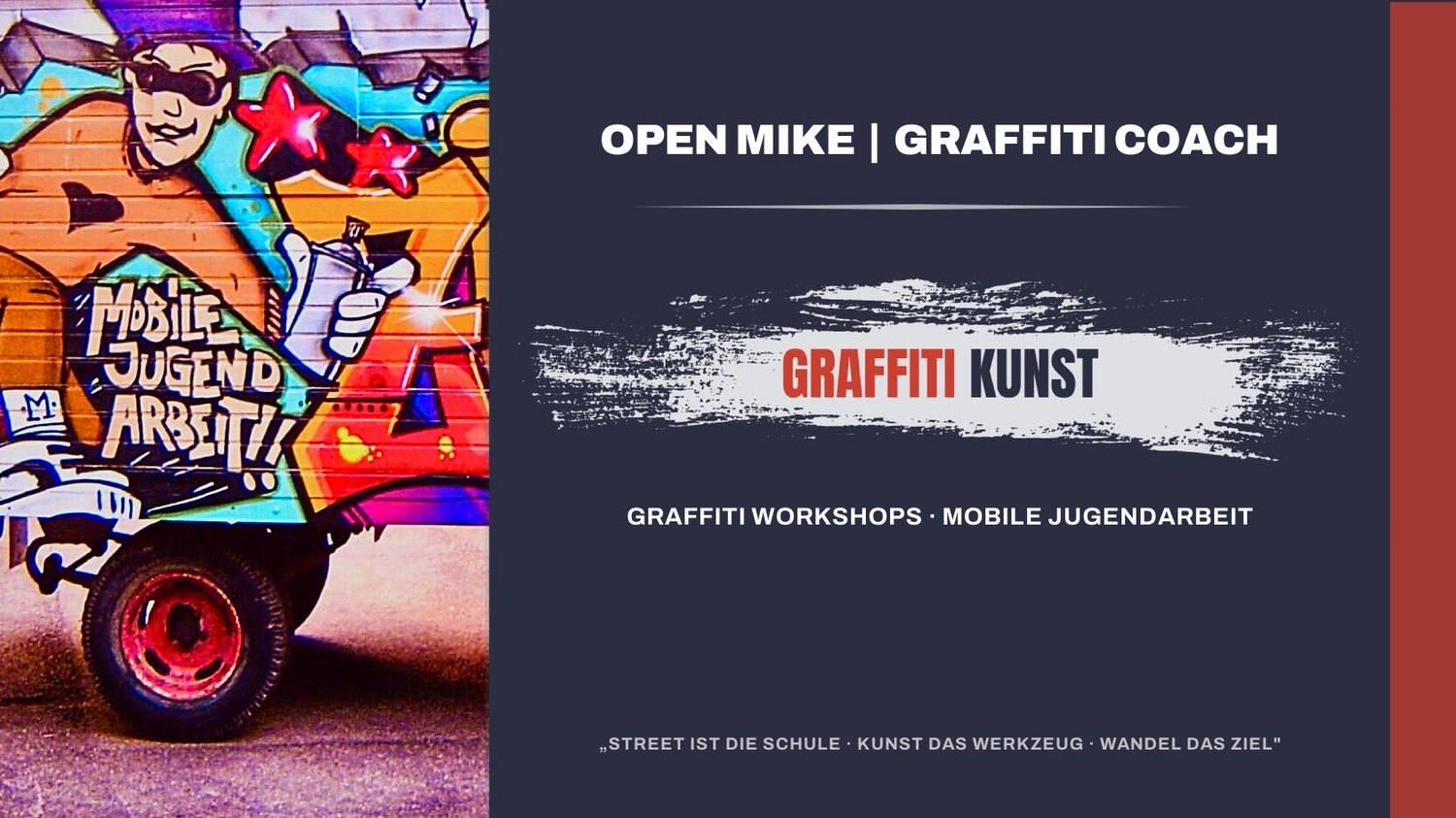 Graffiti-Workshop Mobile Jugendarbeit von Open Mike in Stuttgart