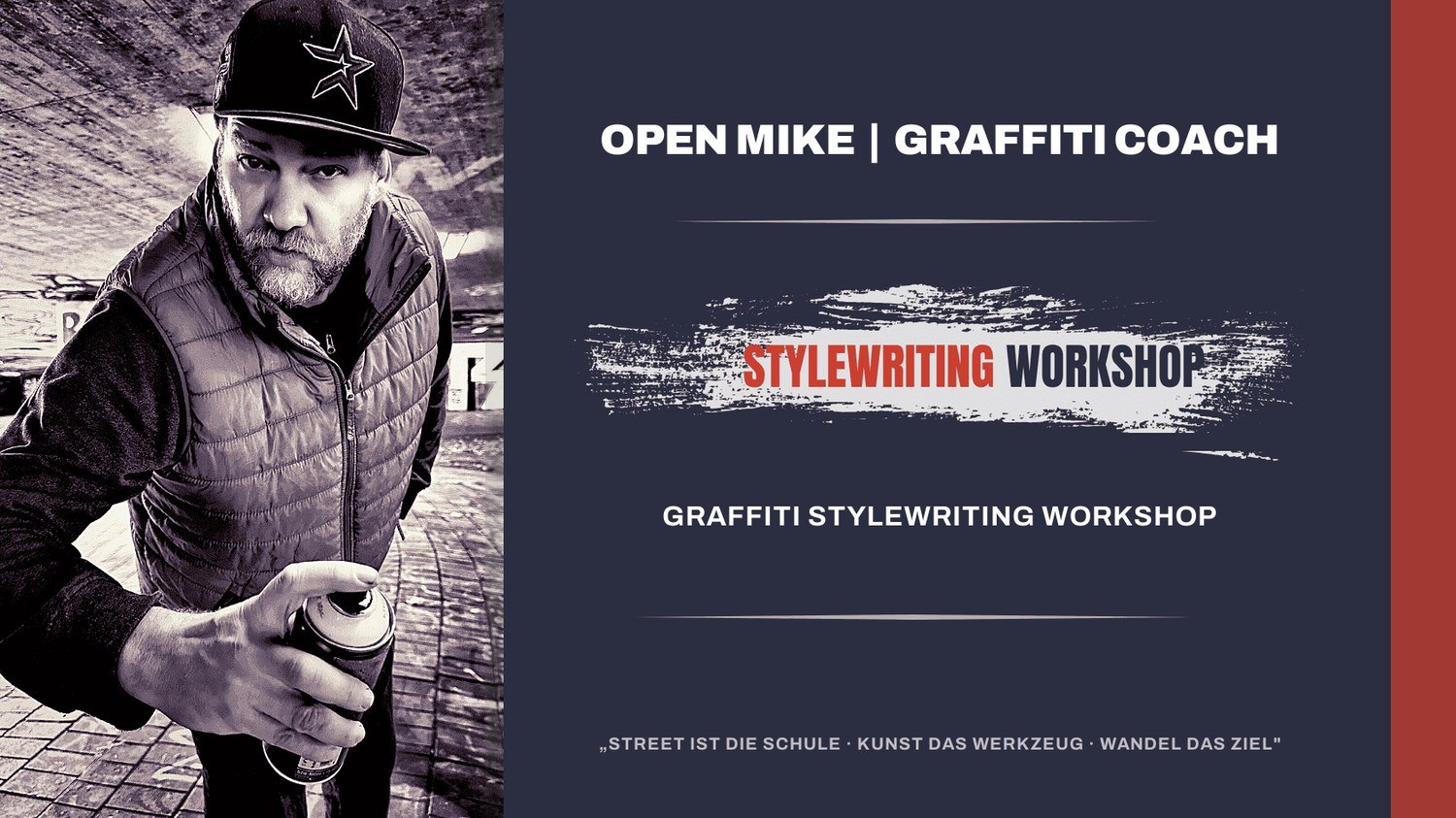 Graffiti-Workshop Stylewriting von Open Mike in Stuttgart