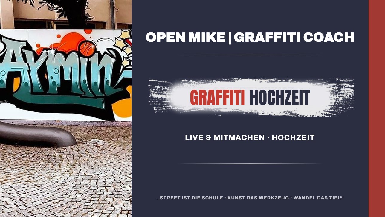 Graffiti-Workshop Hochzeit von Open Mike in Stuttgart
