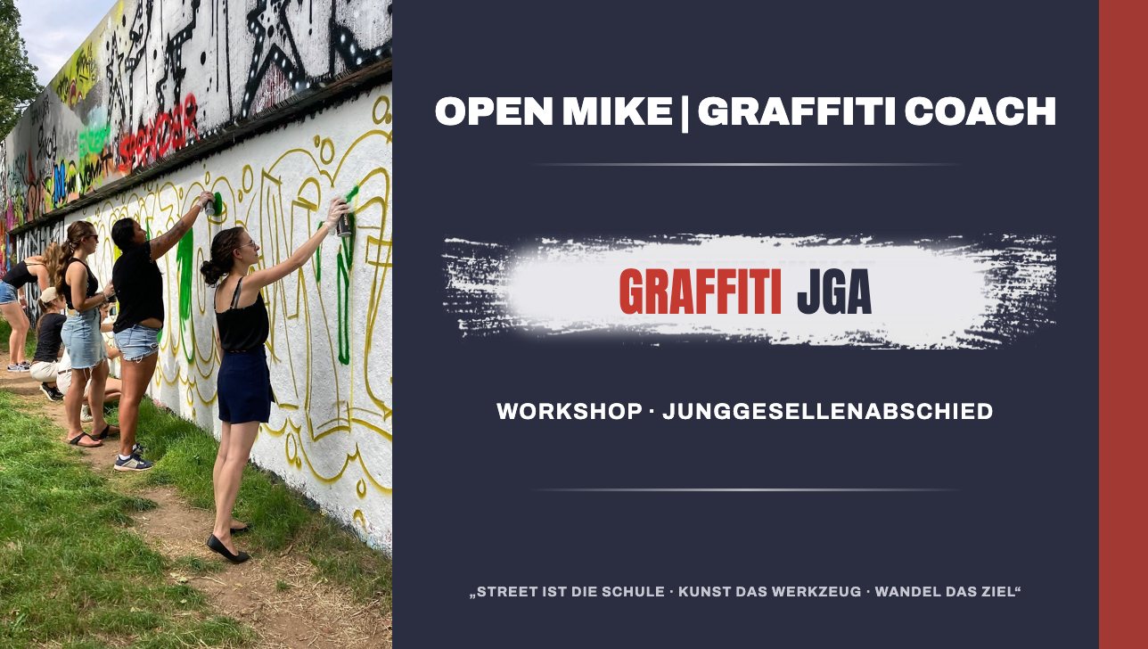 Graffiti-Workshop Junggesellenabschied von Open Mike in Stuttgart