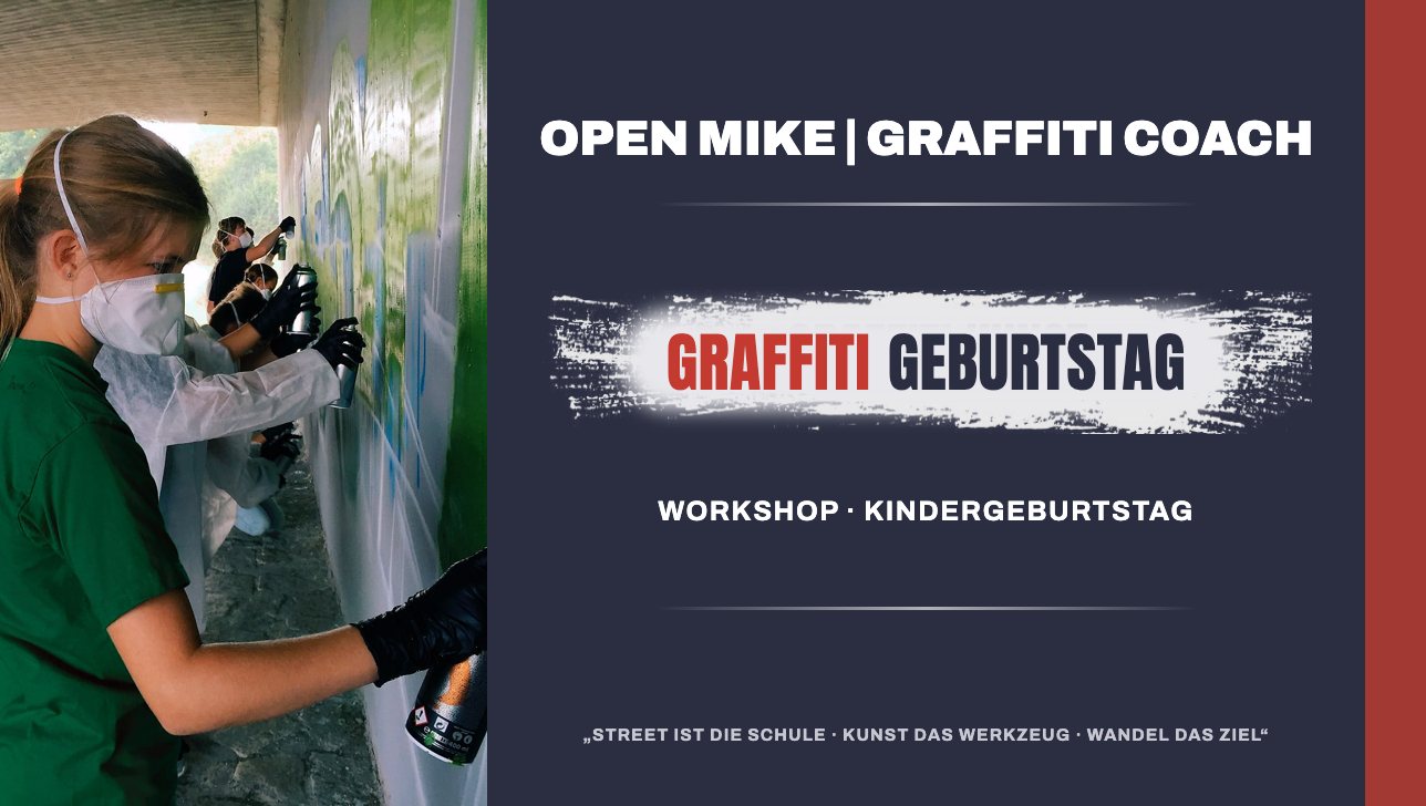 Graffiti-Workshop Kindergeburtstag von Open Mike in Stuttgart