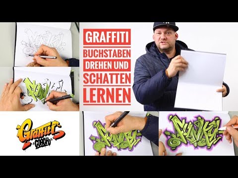 Buchstaben drehen und Schatten anlegen (English)