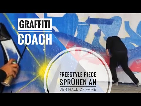 Freestyle Piece sprühen an der Hall of Fame