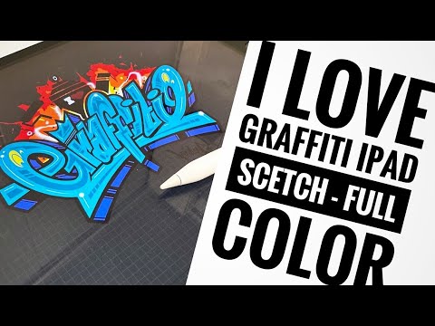I Love Graffiti – Full-Color-Sketch am iPad